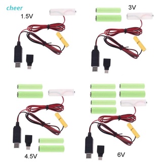 cheer 2in1 USB/Type C Mains Convert to AA + AAA Battery Eliminator Replace 1 to 4pcs LR6 LR03 Battery Power Supply Cable