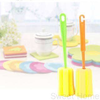Durable taza botella suave esponja herramienta de limpieza cepillo fregador con mango largo Color aleatorio bigbighouse store (4)