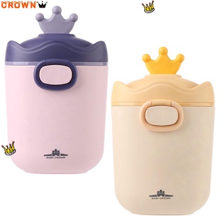 crown portátil de leche en polvo caja conveniente formula dispensador en polvo caja de almacenamiento de viaje nuevo libre de bpa bebé botella de leche niños aperitivos contenedor