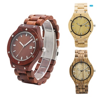 venta caliente moda naturaleza madera reloj de pulsera analógico deporte bambú genuino para hombres mujeres reloj de bambú de madera
