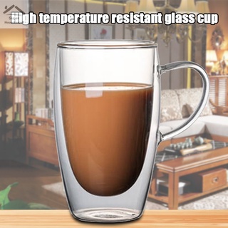 vasos con aislamiento de doble pared espresso tazas de alta temperatura resistentes a altas temperaturas taza de vidrio transparente