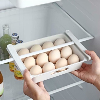 DICHATION 2Pcs Durable Storage Trays Kitchen Organizer Egg Storage New Fridge Drawer Shelf Refrigerator Food Box Rack (6)