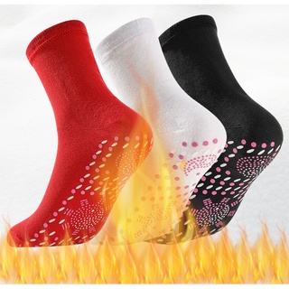 1 par de calcetines magnéticos unisex, calcetines de terapia de turmalina de cuidado de la salud, cómodo y transpirable masajeador de pies calefacción
