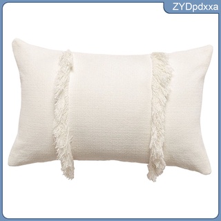fundas de almohada de borla bohemia tejidas suaves para dormitorio, hogar, sofá