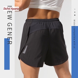 pantalones cortos de secado rápido para correr/pantalones cortos de entrenamiento deportivos reflectantes fitness jogging