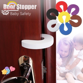 sadless 4pcs nuevo tope de puerta cocina dormitorio bebé niños guardia de seguridad hogar espuma clip de puerta suave protector de dedo/multicolor