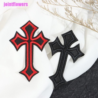Jomy 2 pzas parches bordados en cruz para ropa suministros de costura insignias decorativas JOO