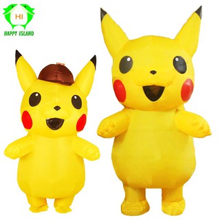 Pikachu en forma de mascota inflable Cosplay disfraces Anime Purim fiesta de Halloween para hombre mujer disfraz de lujo traje