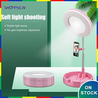 Shop_lámpara LED plegable de 8 pulgadas para cámara ajustable/maquillaje/Selfie/lámpara en vivo