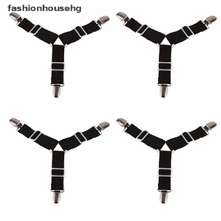 [Fashionhousehg] 2pcsTriangle Suspender Holder Bed Mattress Sheet Straps Clips Grippers Fasteners HOT SELL (7)