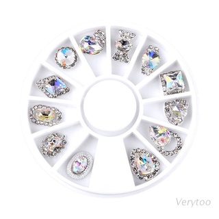 muy diy uñas arte rueda puntas cristal purpurina diamantes de imitación 3d uñas arte decoración ab color diamante taladro