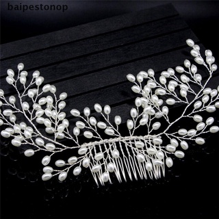 *baipestonop* lujo vintage novia accesorios de pelo hechos a mano perla boda joyería peine venta caliente