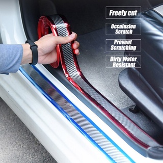 {FCC} Tira de parachoques de goma de fibra de carbono de 1 m DIY Protector de puerta Protector de coche pegatinas