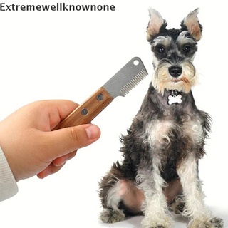 encl peine profesional para perros de acero inoxidable mango de madera removedor de pelo de mascotas caliente