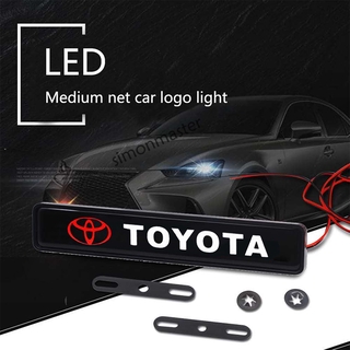 1x luz LED coche rejilla delantera emblema insignia pegatina pegatina para Toyota TRD LandCruiser Yaris Camry Vios Corolla 4runner Tundra rav4 tacoma (1)