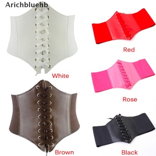 (arichbluehb) cincher 5 colores cintura ancho cinturón de encaje señoras underbust forma de las mujeres corsé en venta