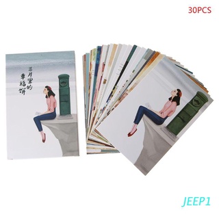 jeep 30 hojas happyness pinturas retro vintage postal de navidad tarjeta de regalo de deseo tarjetas