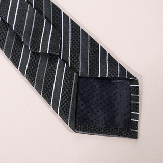niñas nuevo clásico rayas negro blanco jacquard tejido seda hombres corbata corbata (8)