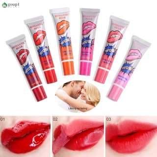 6 colores peel off lápiz labial mágico mate sexy rojo maquillaje larga duración brillo de labios belleza wow impermeavel labial palo