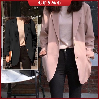 Cosmo S-2XL Blazer mujeres estilo Formal oficina abrigo de manga larga chaqueta suelta Casual abrigo prendas de abrigo más el tamaño