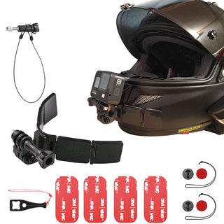 Gopro Hero 9 8 7 5motocicleta casco barbilla soporte soporte de montaje insta 360 Yi 4K cámara deportiva completa titular de la cara accesorio (1)