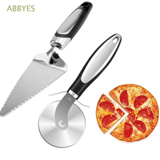 ABBYES Bread Pizza Cutter Wheel Cake Slicer Pizza Server Pies Cooking Kitchen Non-Slip Stainless Steel Pastry Dough Divider