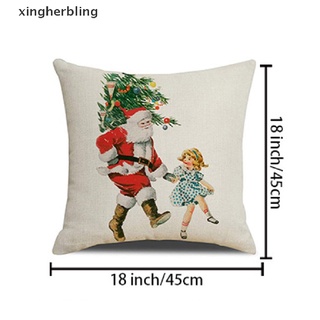 xhl 2022 - fundas de almohada decorativas navideñas (18 x 18 pulgadas), color rústico (7)