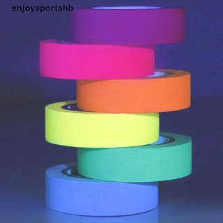[enjoysportshb] 6 rollos de cinta reactiva uv luz negra fluorescente que brilla en la oscuridad gaffer neón [caliente]