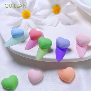 Quillan adornos De uñas Fluorescentes con tres tridimensionales/joyería Para Arte De uñas/corazón De durazno/multicolor