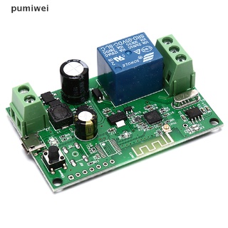 pumiwei 5v-12v autobloqueo sonoff wifi inalámbrico smart switch módulo de relé control de aplicaciones cl