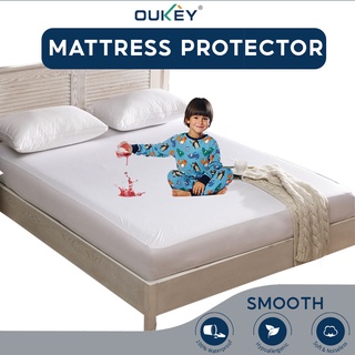 Protector de colchón impermeable superficie lisa individual Queen King cama cubierta Anti ácaros sábanas