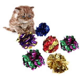 gato juguete mylar bolas colorido anillo papel brillante bolas arrugadas gatos juguetes de sonido