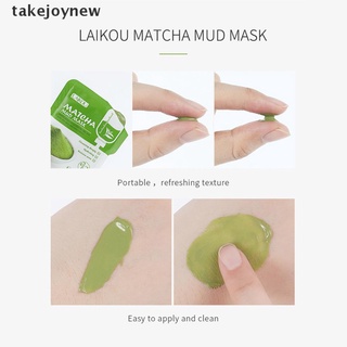[takejoynew] máscara facial de barro de arcilla verde laikou matcha anti arrugas noche paquetes faciales