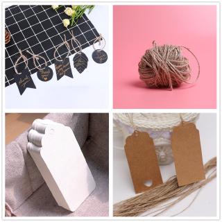 Kraft Paper Gift Tags Thank You Labels Hemp Rope Handmade Party Decoration