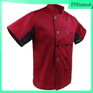 unisex verano ejecutivo chef abrigo chefwear hotel durable camarero uniforme