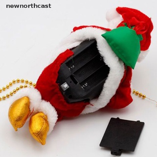 [newnorthcast] Eléctrico Santa Claus Climb Bead Cadena De Navidad Viejo Muñeca Con Música