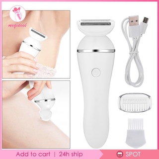 [meg-9] Afeitadora eléctrica de uso húmedo y seco herramienta de afeitar Bikini Trimmer para piernas