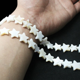 Aryastark 30pcs blanco pentagrama Natural de agua dulce Shell perlas MOP perlas ajuste pulseras collares joyería DIY manualidades para mujer