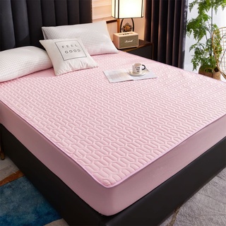 Acolchado acolchado Protector de colchón impermeable Cadar colchón Topper espesar sábana bajera ajustable (8)