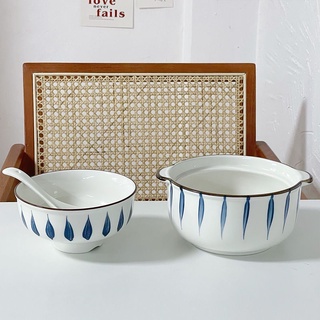 2in1 INS Style Instant fideos tazón de cerámica sopa tazón con cubierta de gran capacidad Ramen Bowl (6)