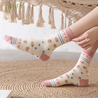Lanfy calcetines largos casuales impresos verano primavera leopardo algodón calcetines de mujer
