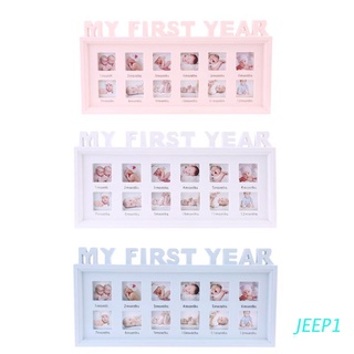 JEEP Creative DIY 0-12 meses bebé "mi primer año" imágenes mostrar plástico marco de fotos recuerdo conmemorar niños creciente regalo de memoria