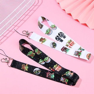 RAINBOW High Quality Star wars Cute Lanyard Yoda Baby Polyester Removable Durable Cartoon Hanging Rope/Multicolor (4)