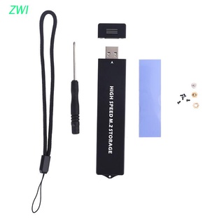 ZWI PCI-E NVME NGFF to USB 3.1 M.2 SSD Hard Disk Case External Hard Drive Enclosure for 2242/2260/2280 M.2 SSD