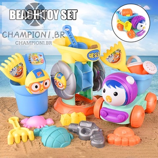 5/6/8 pzs juego de arenas de arena de la playa juego de herramientas de juego de construcción de arena portátil impermeable para playa de verano