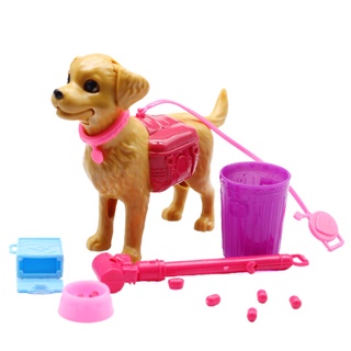 fuandan 1:6 Dollhouse Mini Pet Puppy Dog Food Bones Set Children Early Education Toy