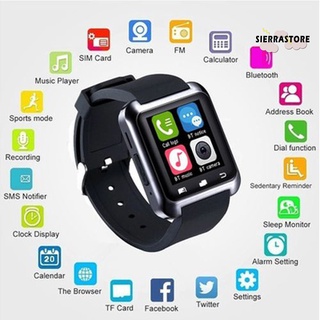 {sierrastore} U80 Bluetooth Call Message Reminder Altimeter Sports Smart Watch for Android iOS