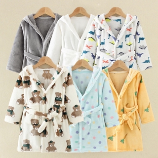 invierno niños batas de baño de franela ropa de dormir túnica bebé pijamas camisón (1)