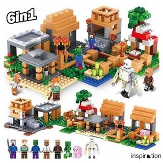 Bloques De construcción compatibles con LEGO Minecraft serie niños y niñas 6-year-old/Partículas pequeñas/juguetes Educativos
