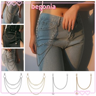 Begonia llaveros Clip Rock Jean Key cartera cadena Biker Link 3 capas cartera cadena cinturón cintura pantalones cadena (1)
